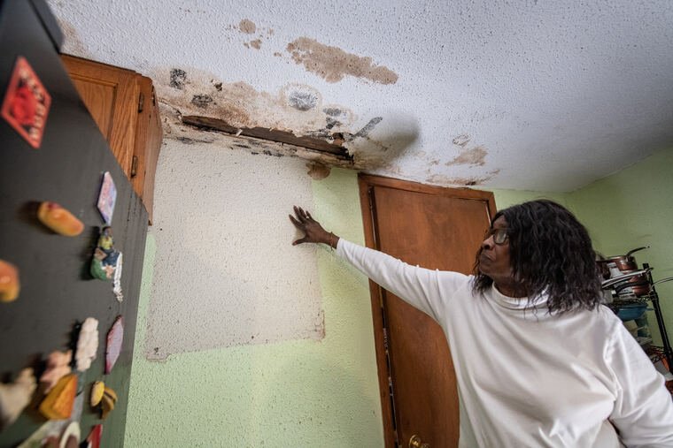 Water-stained ceiling from a hidden leak