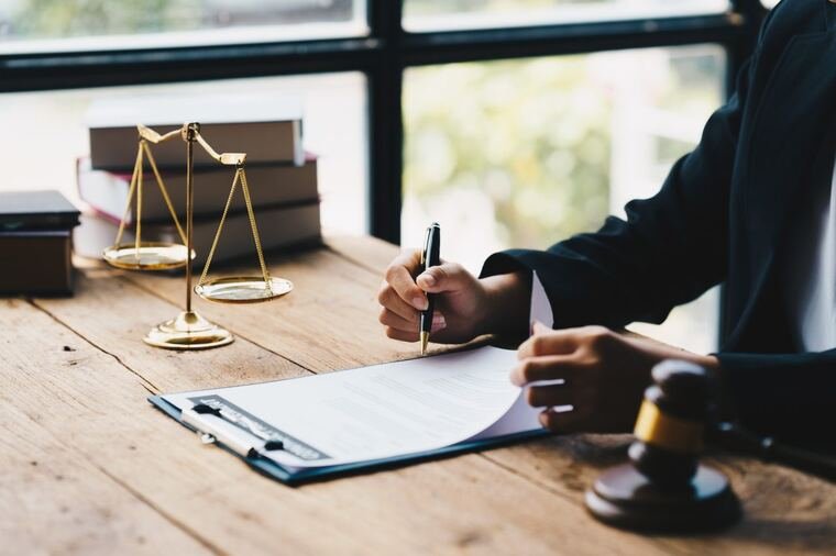 Reviewing legal documents after a fall